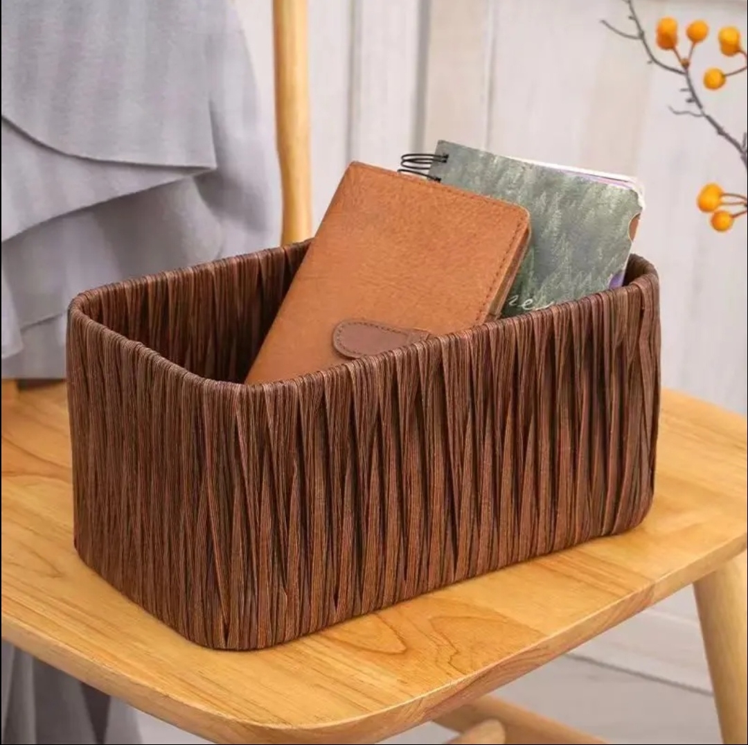 盒子零食收纳筐桌面收纳盒化妆品