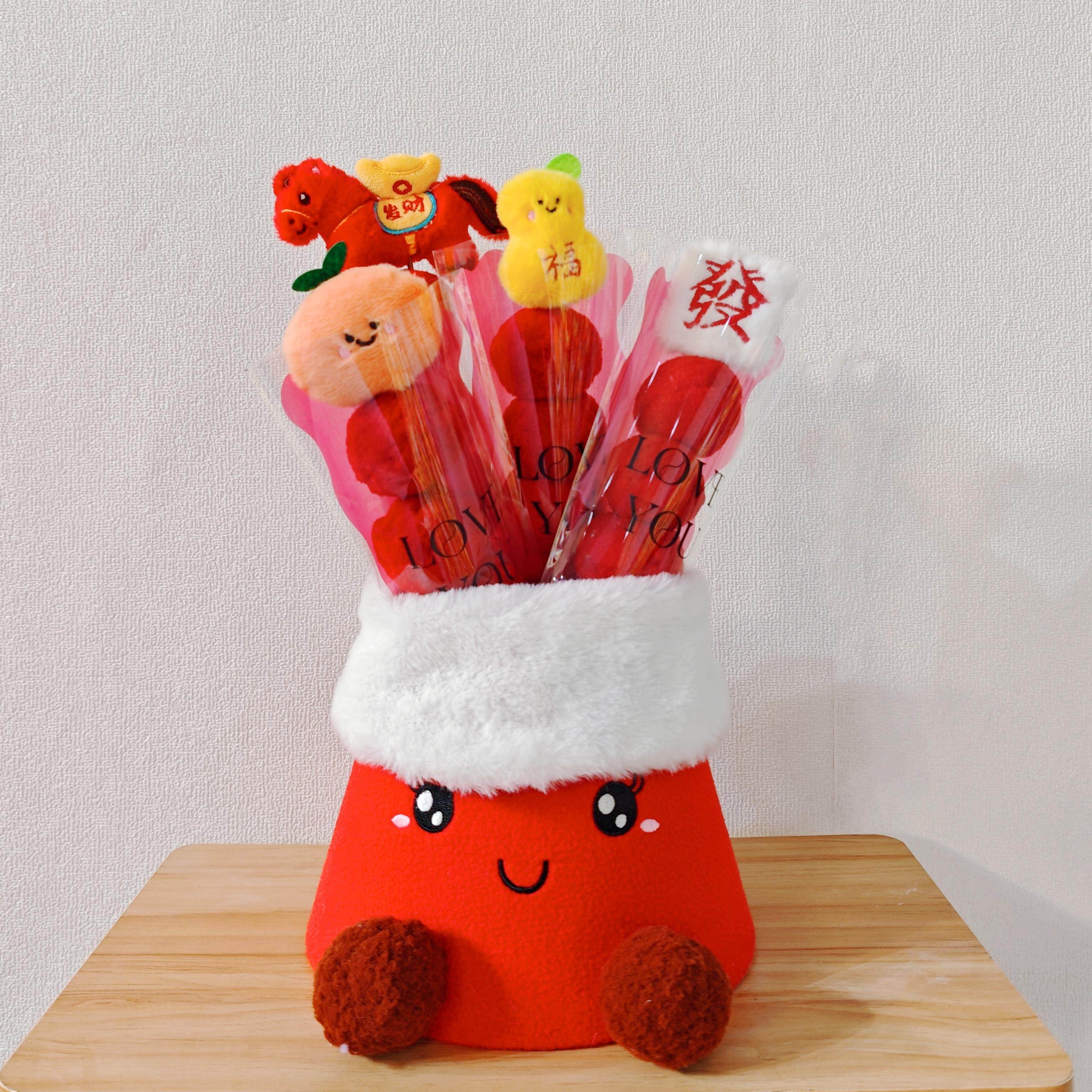 新年毛绒抱抱桶礼盒玩偶公仔收纳桶新春佳节桌面摆件,家居饰品,桌面摆件,淘宝优惠券,粉丝福利购,淘宝优惠卷