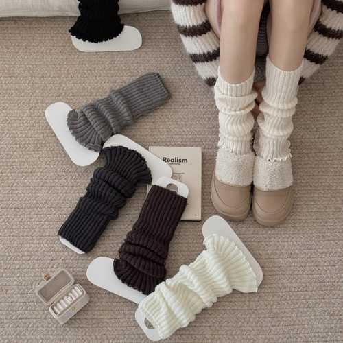 堆堆袜2025新款对对堆堆袜瘦腿套纯色jk堆堆袜洛丽塔灰色袜子韩系