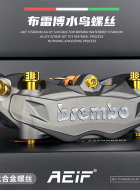 AEIF钛合金TC4螺丝适用布雷博水鸟卡钳螺丝套装M10一体油管排气嘴