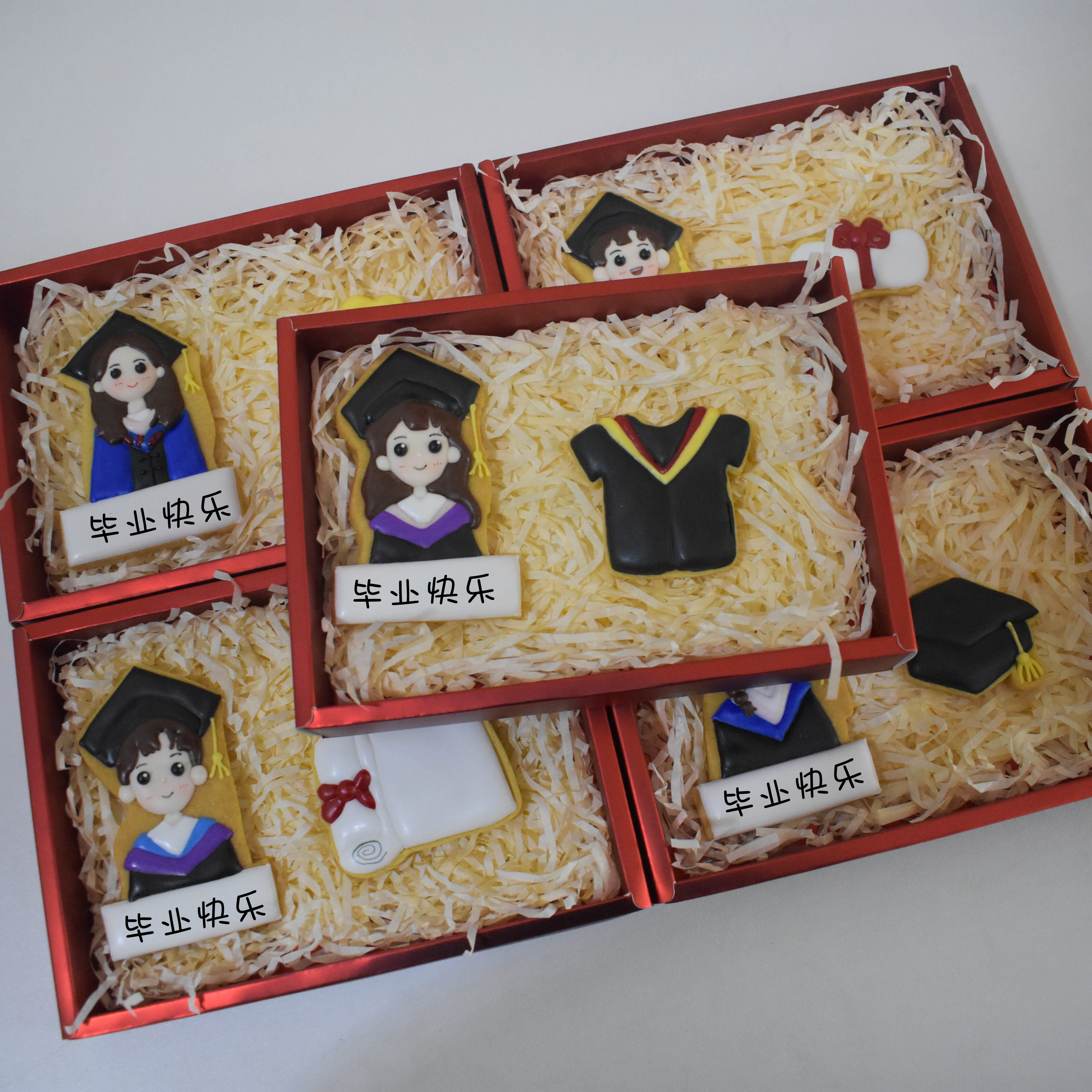 毕业礼物翻糖霜饼干曲奇幼儿园初高中毕业季儿童节礼物伴手礼