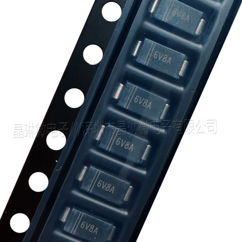 晶导微二极管P4SMA6.8A丝印6V8A