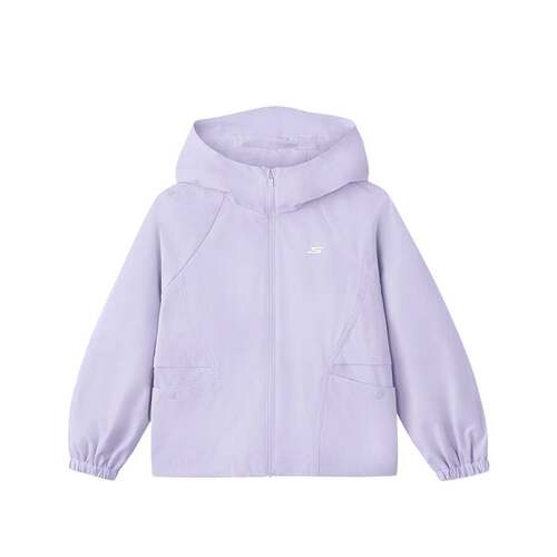 Skechers斯凯奇女孩女童秋冬季防泼水防风梭织连帽外套P326G021