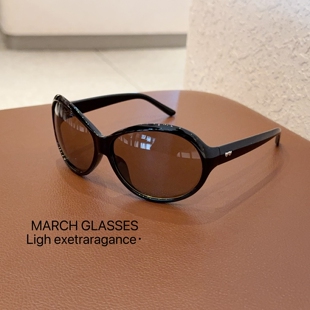 复古超大框偏光遮阳墨镜老钱风大脸显瘦防紫外线太阳眼镜男女时髦