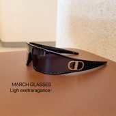 早春新款 D家发箍墨镜女两用二合一小红书Y2K连体高级感百搭太阳镜