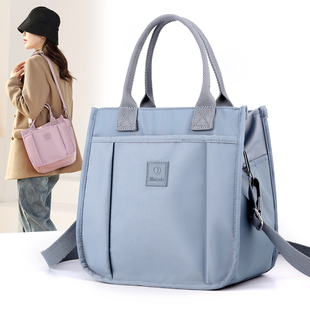 尼龙牛津布手提斜挎包女2023新款轻便上班外出手拎袋子帆布妈咪包