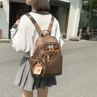 双肩包女2024新款 旅游轻便包包牛津布旅行背包大学生电脑书包 时尚