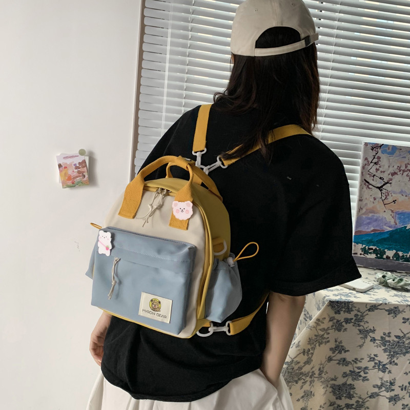 小清新双肩包女夏天小包斜挎两用包旅行逛街小背包小巧轻便母婴包图片