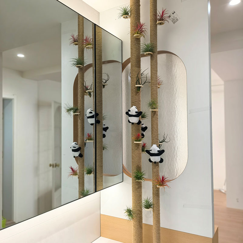 创意熊猫空气凤梨厨房小篮子