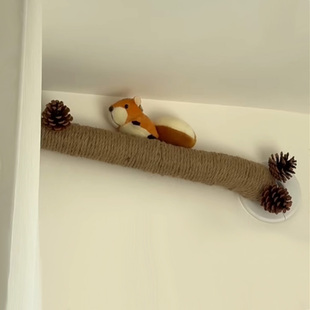 森系松鼠空调管装饰遮挡美化麻绳燃气下水管电线室内包裹遮丑神器