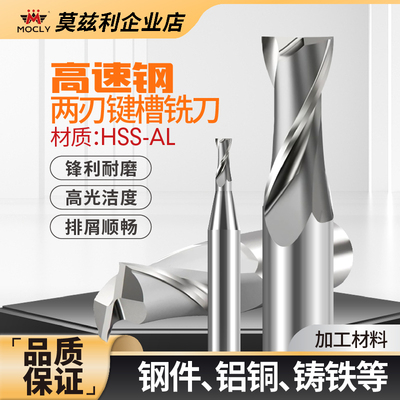超硬两刃高速钢白钢键槽铣刀