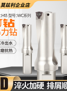 2倍径WC桃型U钻暴力钻头2D数控车床CNC快速钻WCMX0304050208刀片