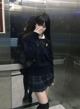 JIC【Shu】Mars Jk校服裙正品学校用品日式原版冬季针织女式高腰