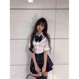 JICMars Institutejk统一原版Shray裙子狗短正品网红弹力腰衬衫百