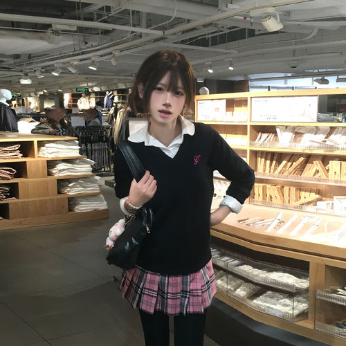 JIC狗短36CM东京涩莓格裙