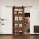 实木书架门谷仓门卫生间移门厨房吊轨门推拉门隐形门幽灵门杂志门