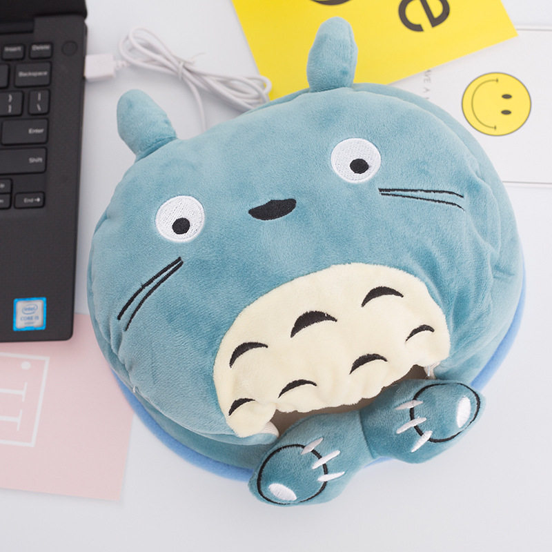 毛绒鼠标套卡通USB暖手宝超大发热鼠标垫带护腕冬可爱保暖加热套