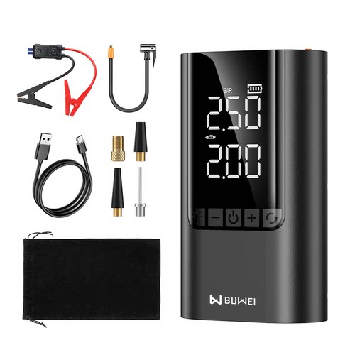 埠威汽车应急启动电源充气泵一体机12V搭电宝电瓶强启打火BR12