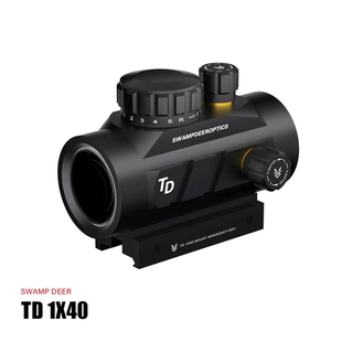 沼泽鹿TD1X40红点全息红绿五档灯光大视野准星可调金属模型弹弓