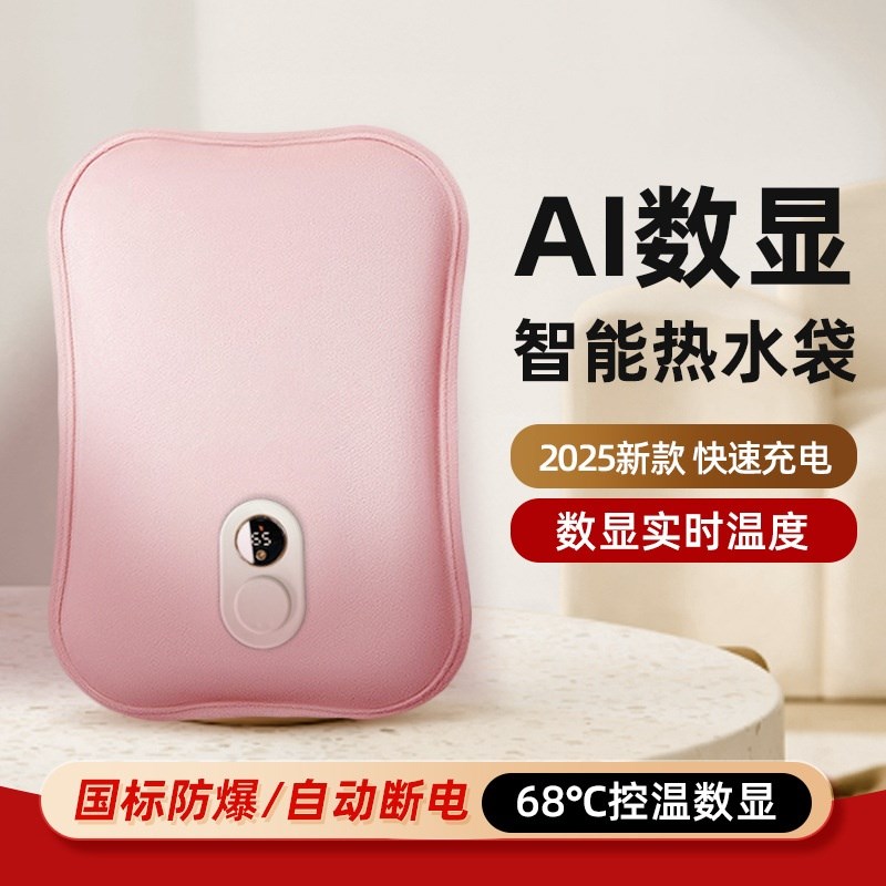 热水袋老人充电款加厚防爆大号电暖宝自动断电智能数显暖水袋