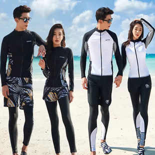 浮潜水母冲浪游泳衣情侣发热衣 两件式 德国潜水服防晒速干长袖 长裤