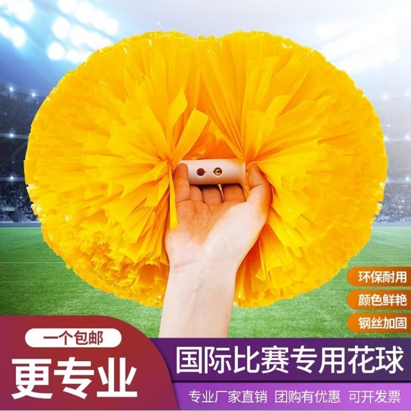 花球啦啦队手花一对拉拉队员舞蹈演出道具啦啦操手拿花团体操表演