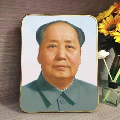 毛泽东画像摆件办公室桌面相框毛主席摆像毛爷爷教员伟人客厅摆台