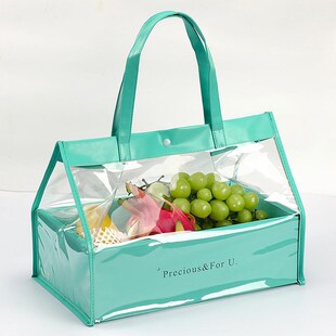 创意手提水果礼盒新款透明水果篮通用零食混搭空盒子果冻袋子
