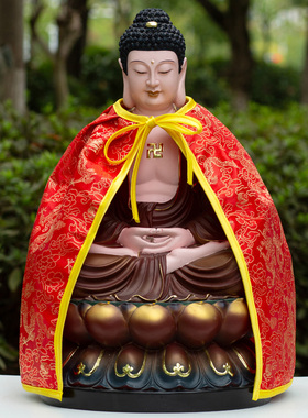 织锦布菩萨披风佛袍神像衣