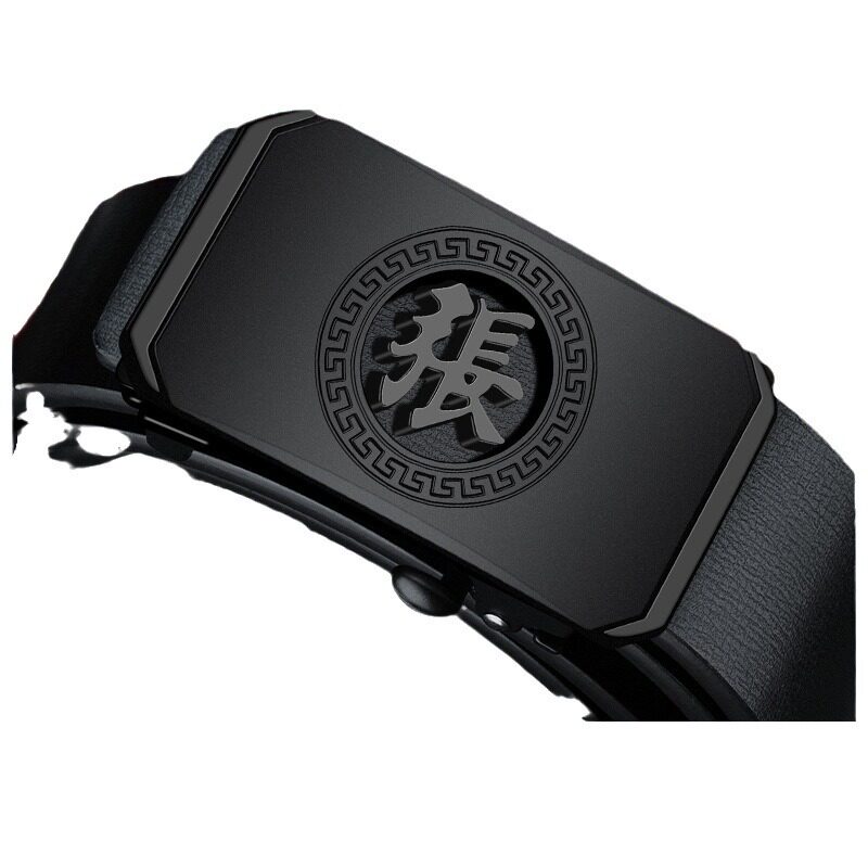 保罗正品皮带男士真皮自动扣休闲商务腰带年轻人潮百搭纯牛皮裤带