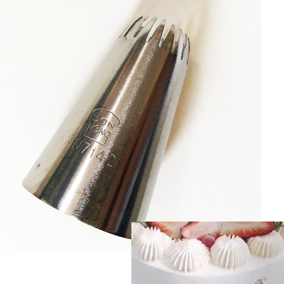 三能 烘焙工具 曲奇嘴 裱花嘴 18齿花嘴-2(中) SN7142