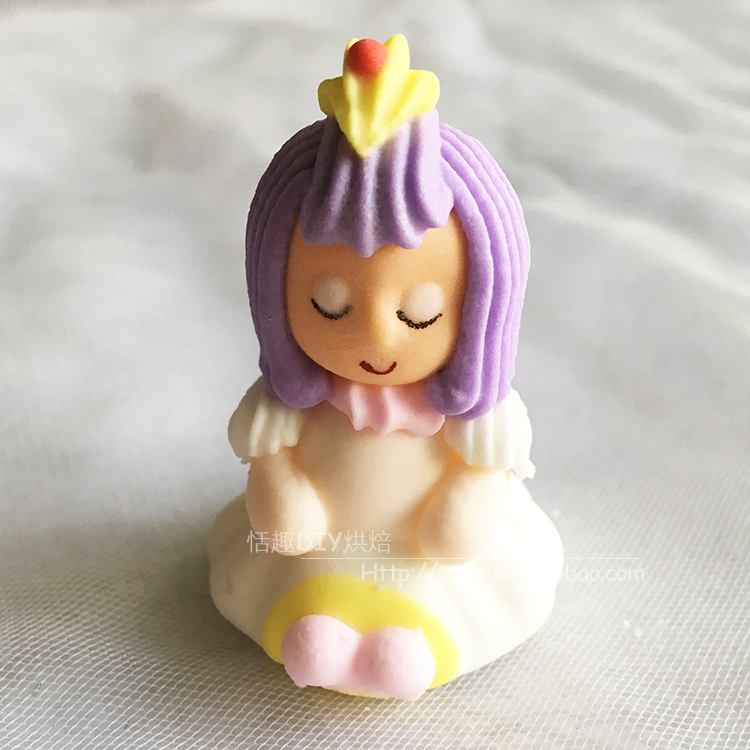 包邮生日蛋糕装饰立体糖人糖公仔小女孩