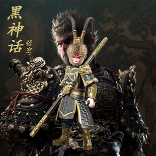 关节可动人仔黑神话悟空积木齐天大圣拼装男孩子玩具模型带展示盒