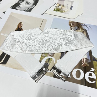 新中式松紧腰带国风刺绣腰带装饰配裙子复古收腰汉服配饰弹力腰封