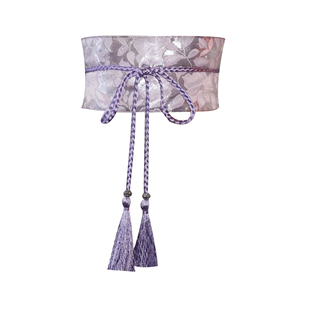 文艺复古小观音花织锦缎流苏腰带古风汉服腰封国风青年腰饰百搭女