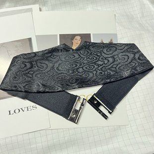 小祥云系列古风绣花松紧腰封复古文艺汉服腰带时尚优雅连衣裙束腰