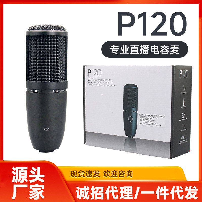 P120 专业录音电容麦克风手机直播话筒主播声卡套装