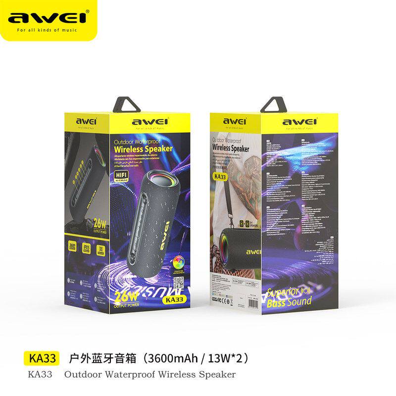 Awei用维KA33高音质蓝牙音响26W防水运动重低音炮骑行音箱