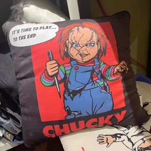 单面凉感靠枕周边含芯新款 鬼娃回魂恰奇Chucky cult恰吉超柔抱枕