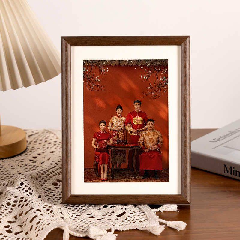 全家福相框空框高级感8寸结婚照片冲印中式实木摆台装裱挂墙,家居饰品,相框/画框,淘宝优惠券,粉丝福利购,淘宝优惠卷