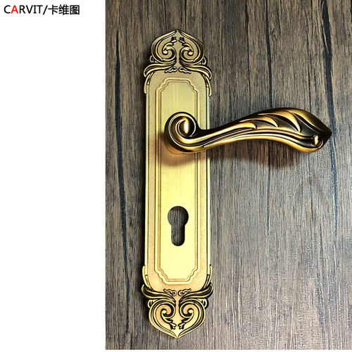 卡维图58孔连体门锁黄古青古铜