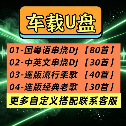 国粤语串烧慢摇DJ全DJ串烧U盘