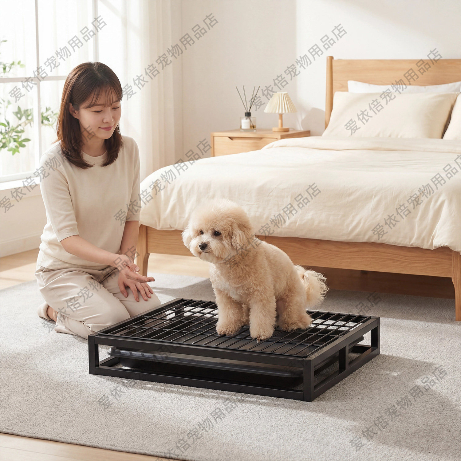 狗厕所小中大型犬防踩屎猫砂尿垫卫生间自动清理大号小便盆不锈钢