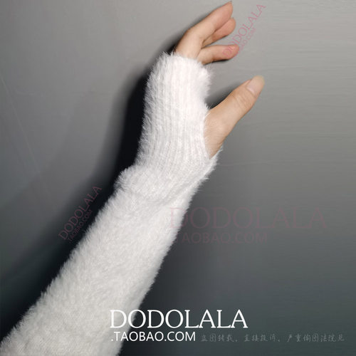 宽松舒适手套毛线长款女