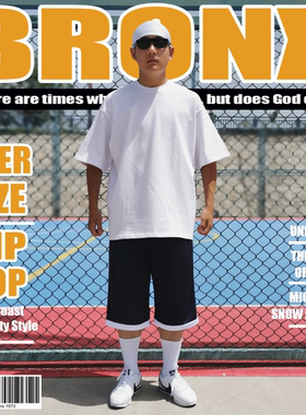 经典HIPHOP西海岸匪帮Chicano运动七分裤宽松大码Bboy 街舞 篮球