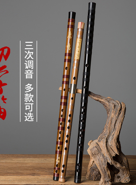 远扬初学儿童诗经款笛子黑色古风苦竹笛乐器初学者专业横笛GE调