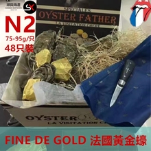 法國進口鮮活生吃刺身生蠔 95g 黃金蠔 只 N2號 48只装