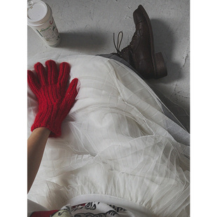 鬼鬼家正品 girl甜美淑女高腰显瘦甜美半身裙长裙 韩代东大门秋冬