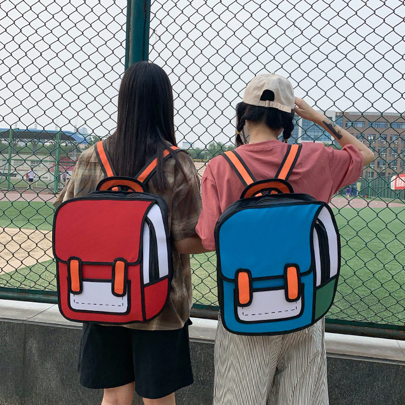 双肩包定制少年派同款书包林妙妙韩版高中二次元漫画2D背包3D立体