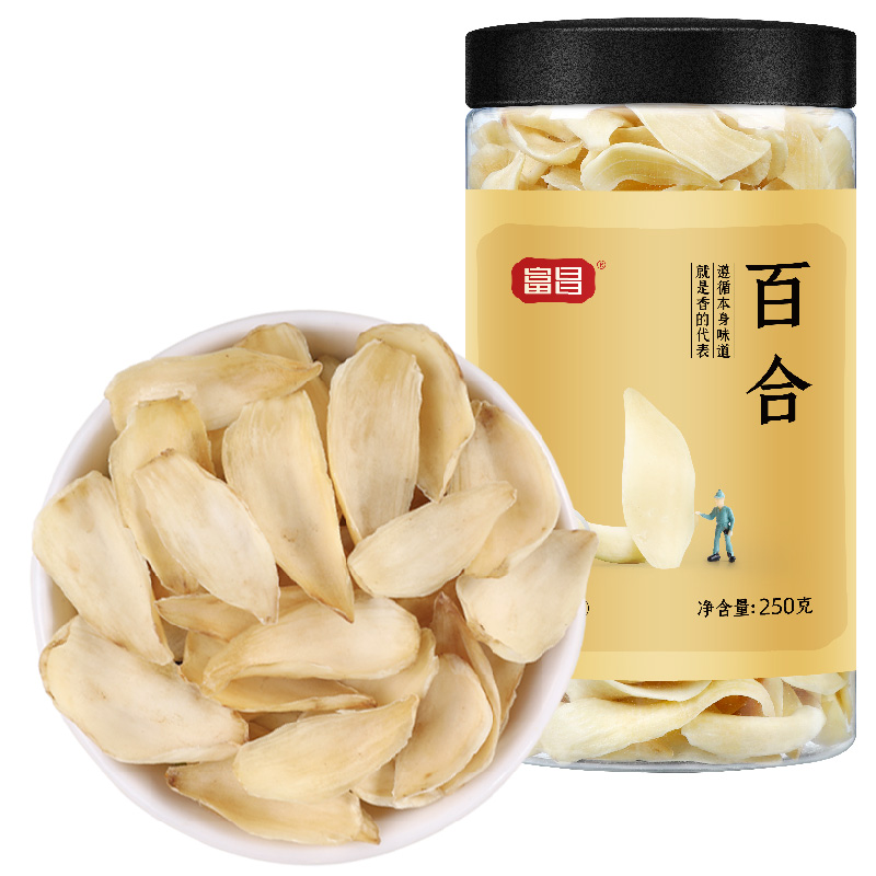 富昌龙山百合干250g*2食用新鲜干货特产农家百合干百合银耳莲子羹 粮油调味/速食/干货/烘焙 百合干 原图主图